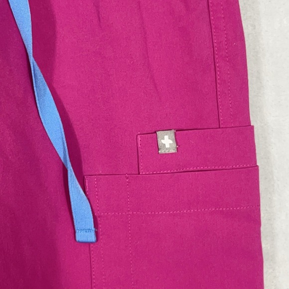 FIGS Womens Technical Collection Scrubs Hot Pink Yola Ankle Length Pants XXS - Picture 2 of 10